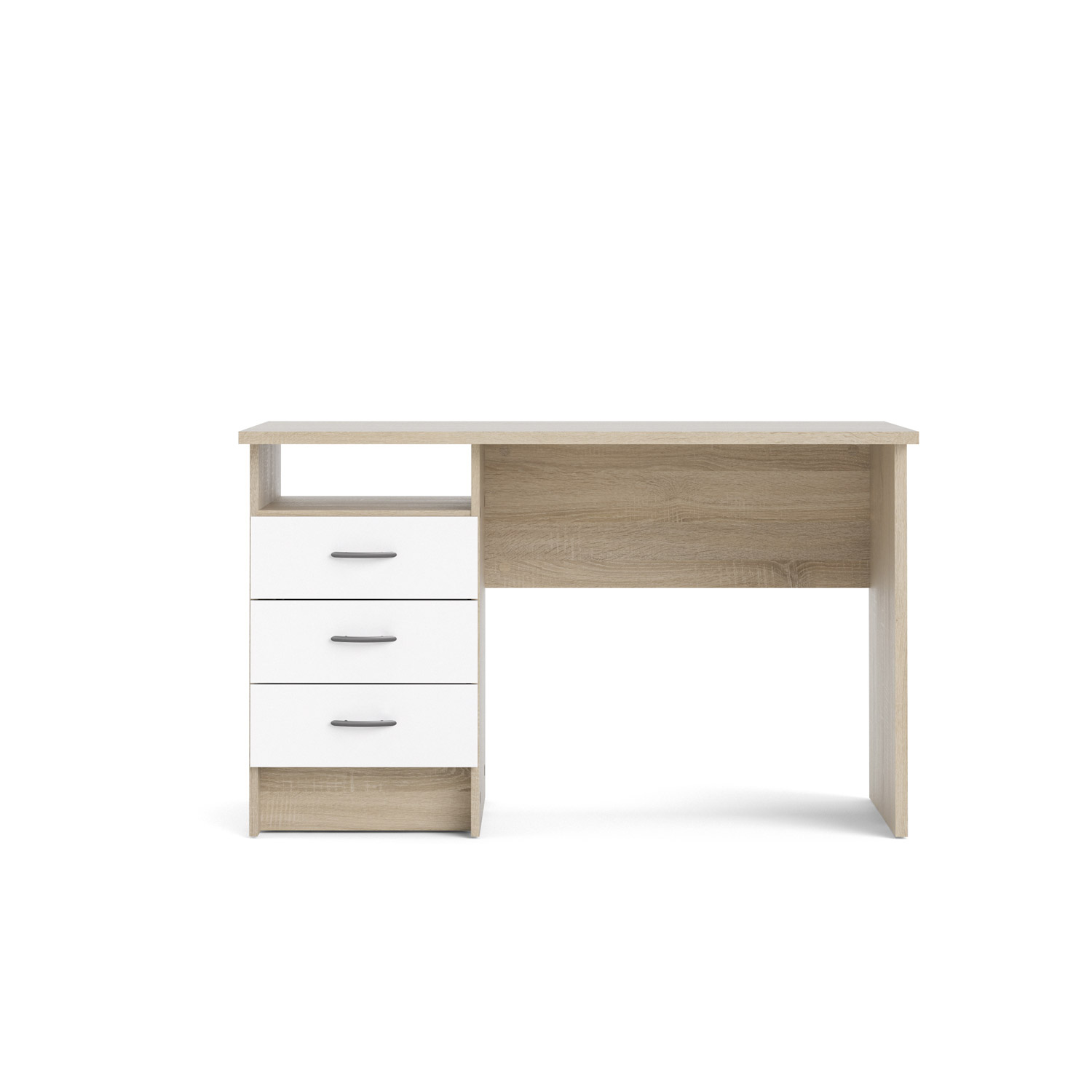 TVILUM Function skrivebord - 3 skuffer, eg/hvid Natur