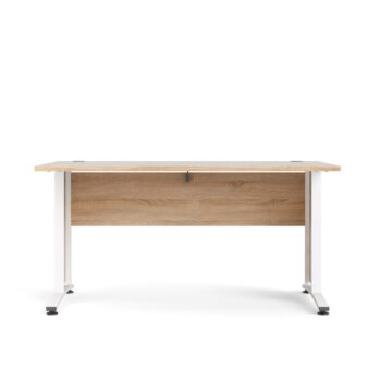 TVILUM Prima skrivebord - natur egetræsfinér og hvid (150x80) Hvid