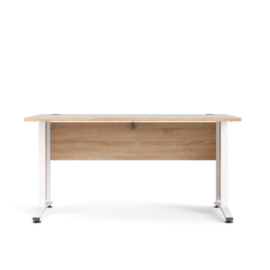 TVILUM Prima skrivebord - natur egetræsfinér og hvid (150x80) Hvid