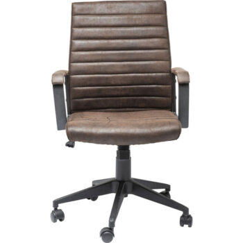 KARE DESIGN Labora skrivebordsstol, m. armlæn, vippefunktion - brun polyester, stål, polyamid nylon Brun
