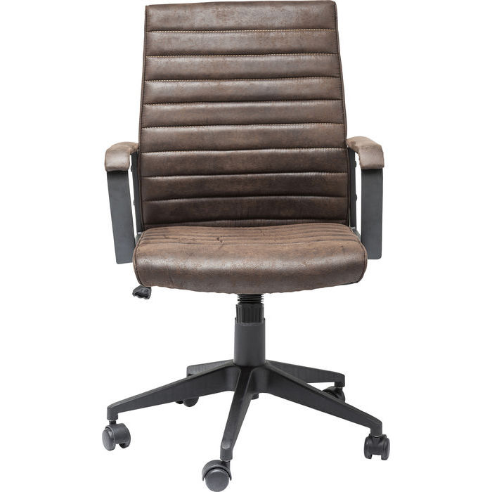 KARE DESIGN Labora skrivebordsstol, m. armlæn, vippefunktion - brun polyester, stål, polyamid nylon Brun