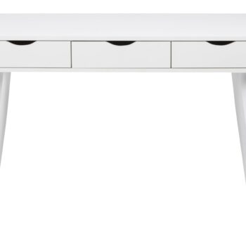 ACT NORDIC Neptun skrivebord - hvid melamin/metal, m. 3 skuffer (110x50) Hvid