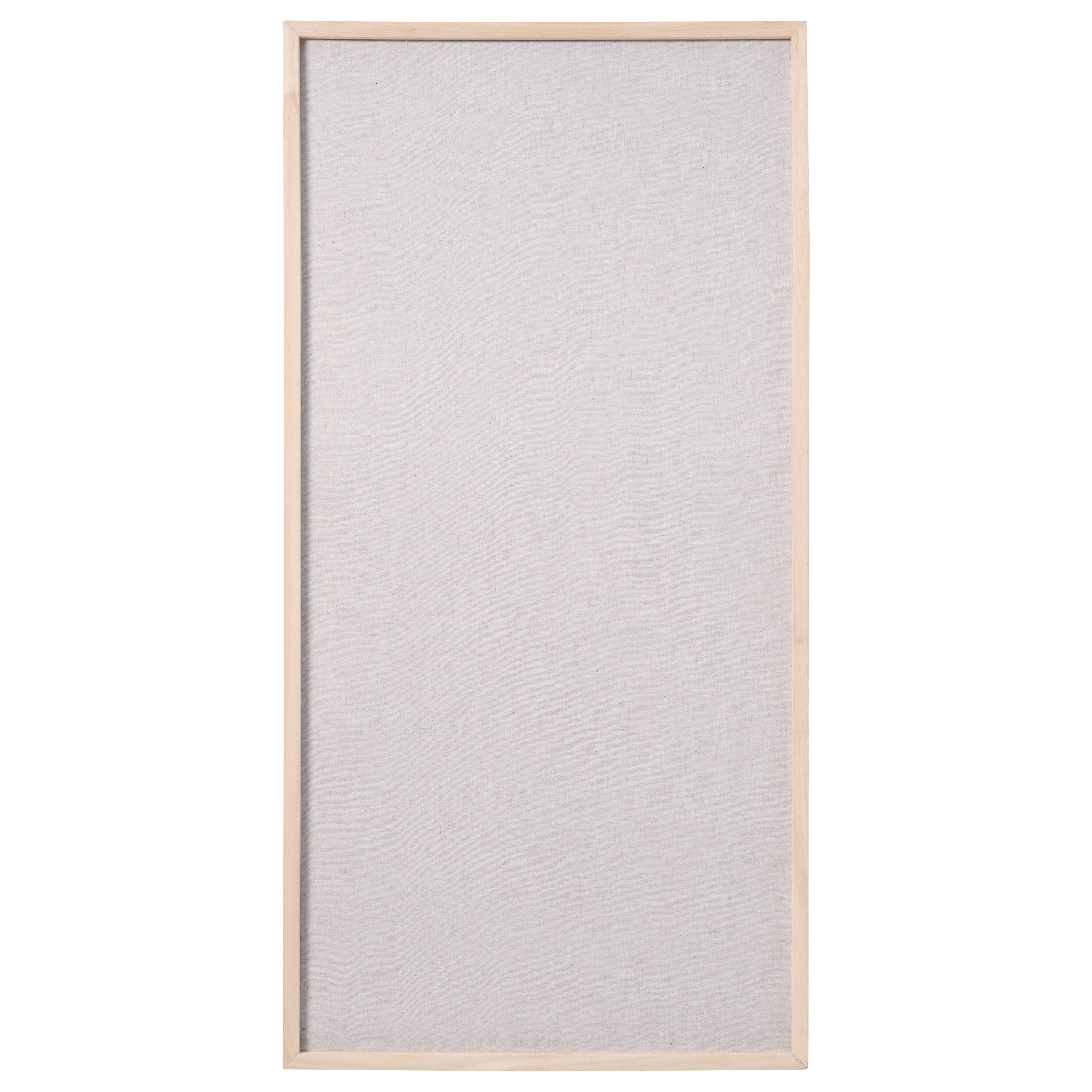 100 x 50 cm. Hør opslagstavle med træramme