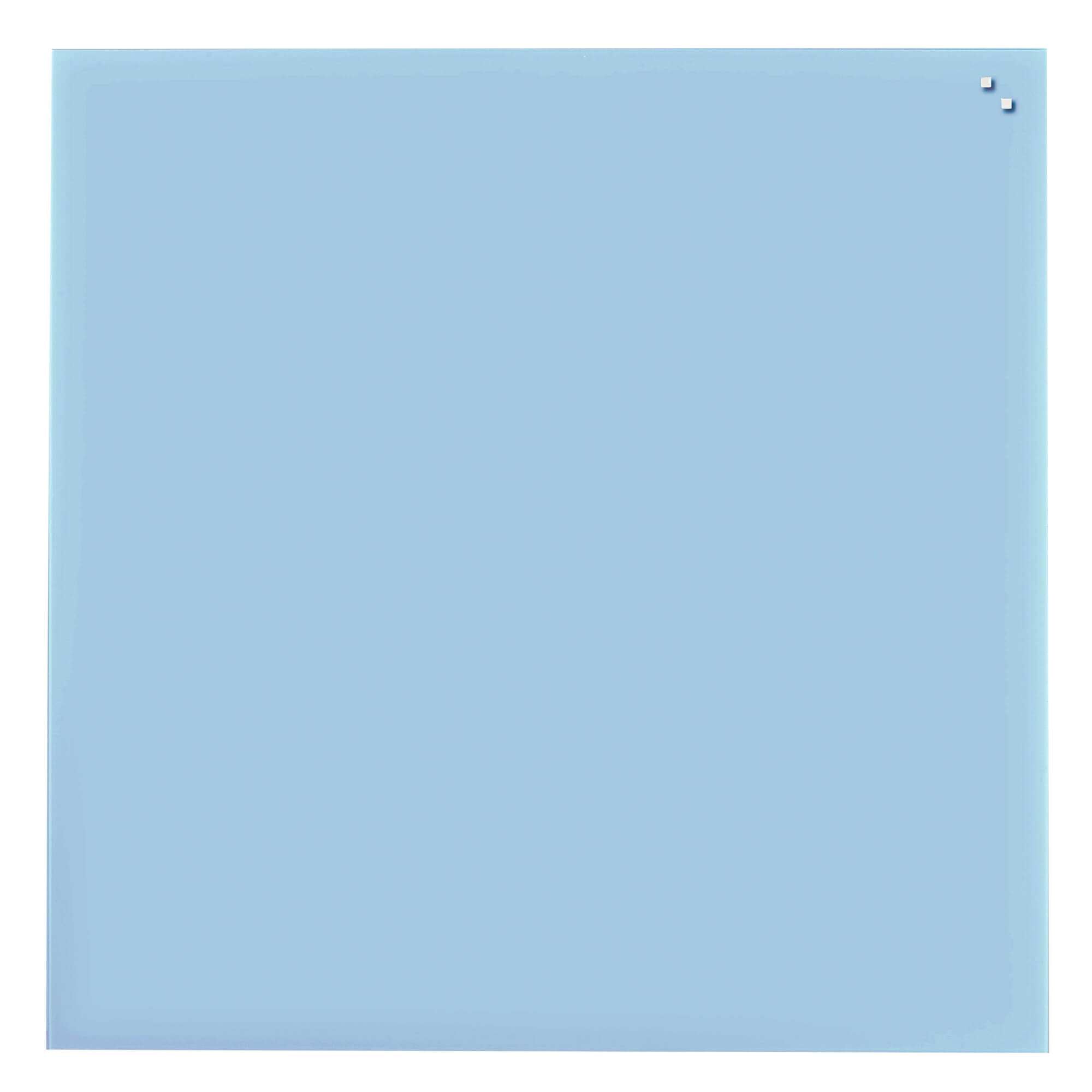 100 x 100 cm. Lyseblå Magnetisk glastavle