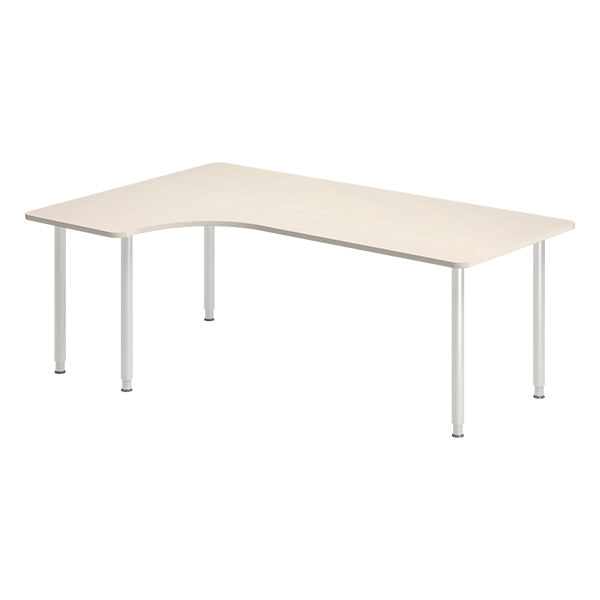 Skrivebord DNA, Birk 2000x1200 mm Venstre I-ben/Alugrå