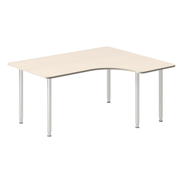 Skrivebord DNA, Birk 1600x1200 mm Højre I-ben/Alugrå