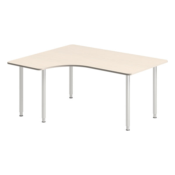 Skrivebord DNA, Birk 1600x1200 mm Venstre I-ben/Alugrå