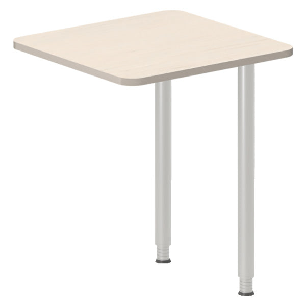 Skrivebord, tilbyg DNA Birk 600x600 mm I-ben Alugrå