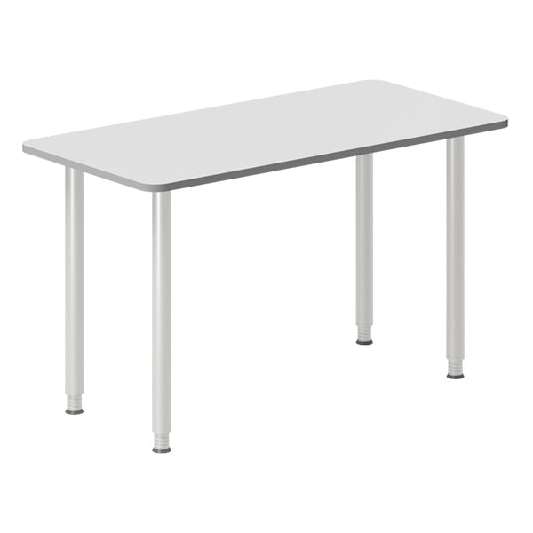 Skrivebord DNA, Lysgrå 1200x600 mm I-ben/Alugrå