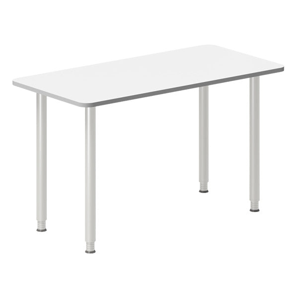 Skrivebord DNA, Hvid 1200x600mm I-ben/Alugrå