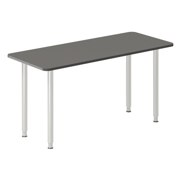 Skrivebord DNA, Antracit 1400x600 mm I-ben/Alugrå