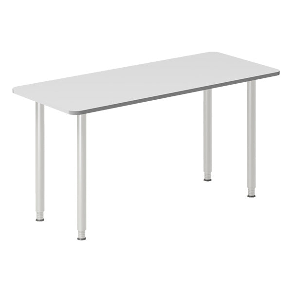 Skrivebord DNA, Lysgrå 1400x600 mm I-ben/Alugrå