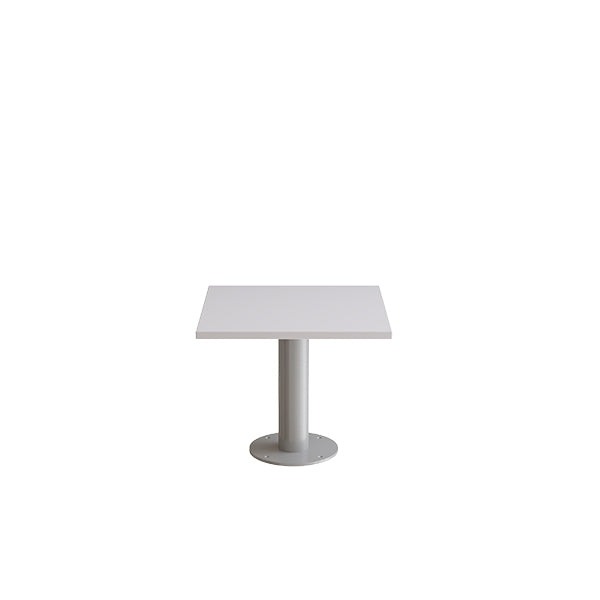 Bord Cirkum, 600x600mm, højde 500 mm, grå laminat med alugråt stel